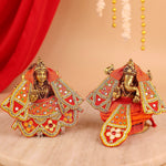 Madhur Leela Orange Lehenga Dhoti with Patka