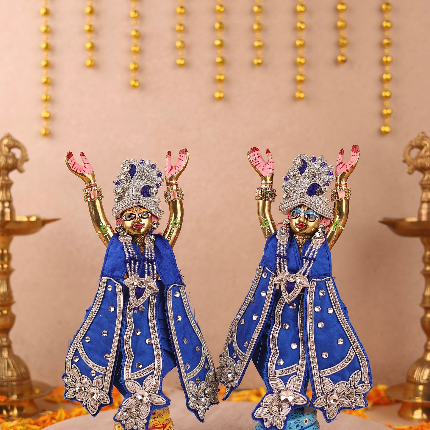 Saawan Sugandh Royal Blue Lehenga Dhoti with Patka
