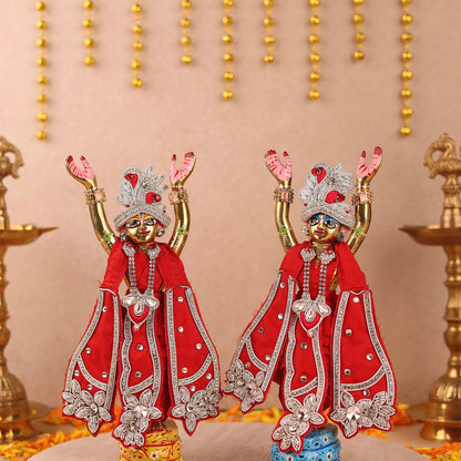 Saawan Sugandh Red Lehenga Dhoti with Patka