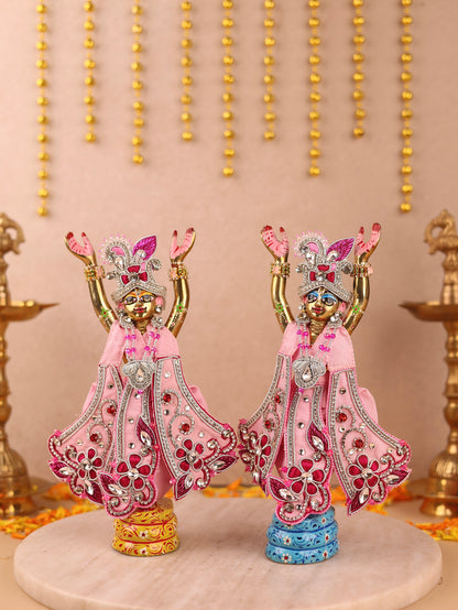 Pushp Mala Pink Dhoti Patka for Gaur Nitai