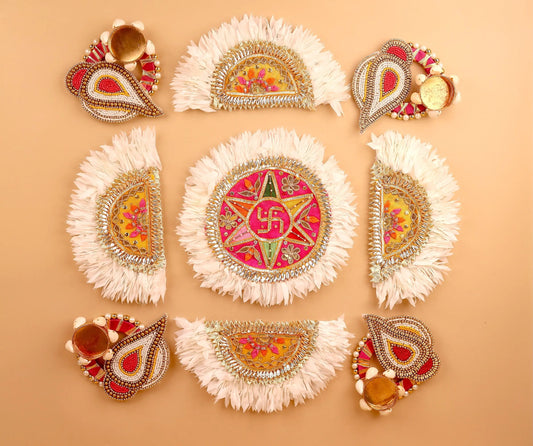 Shankhdeep Rangoli - Set of 9pcs Devaya
