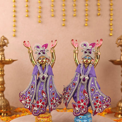 Pushp Mala Lavender Lehenga Dhoti with Patka