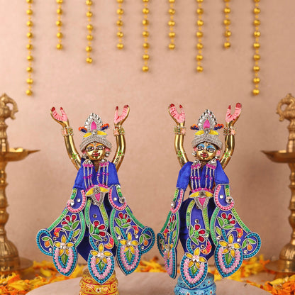 Indradhanu Blue Lehenga Dhoti with Patka