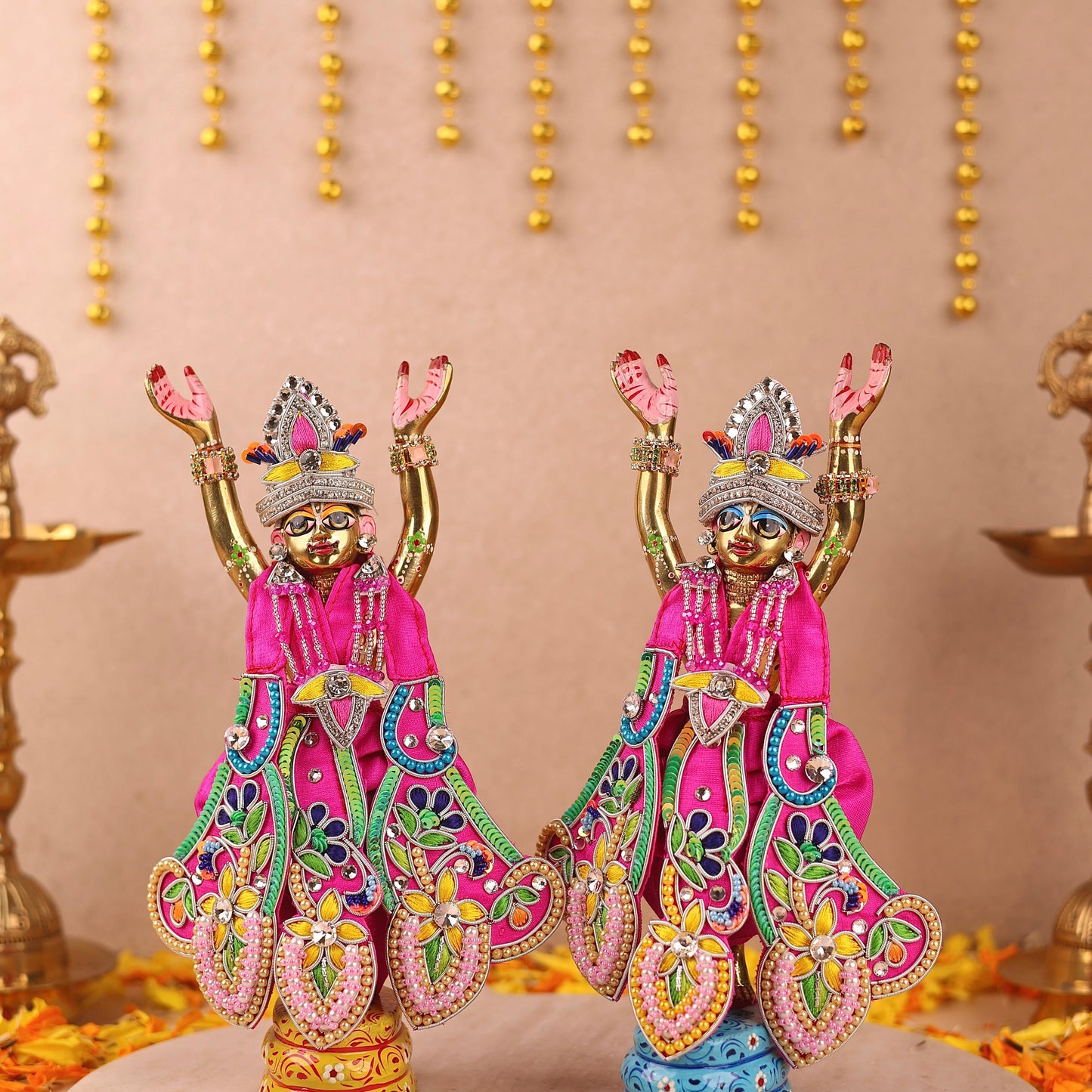 Indradhanu Magenta Lehenga Dhoti with Patka