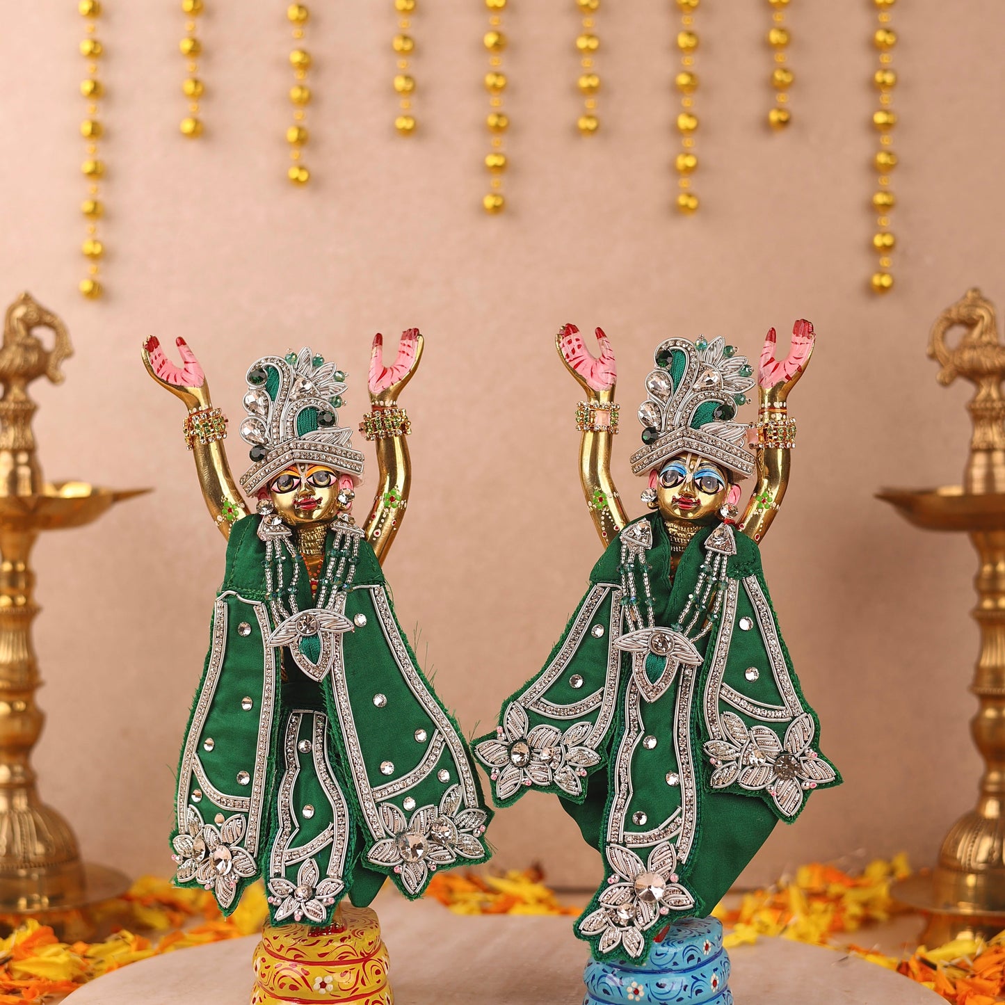 Saawan Sugandh Emerald Green Lehenga Dhoti with Patka