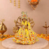 Pushp Mala Yellow Lehenga Patka
