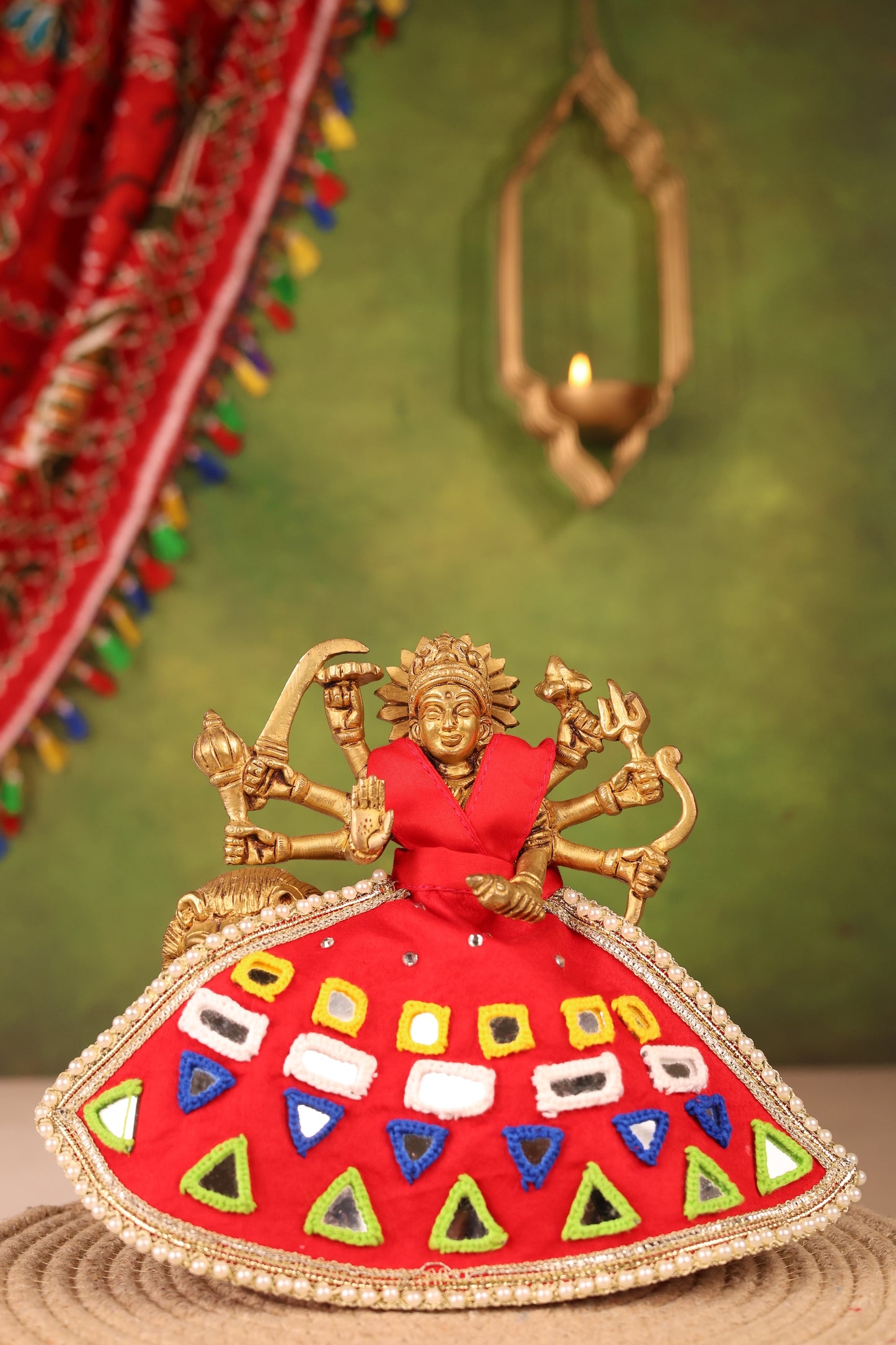 Rangilo Red Lehenga Odhni