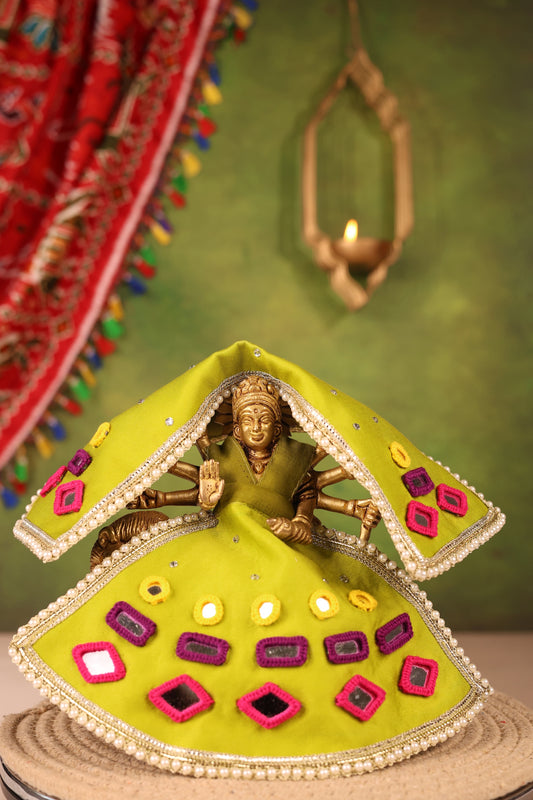 Garbo Green Lehenga Odhni