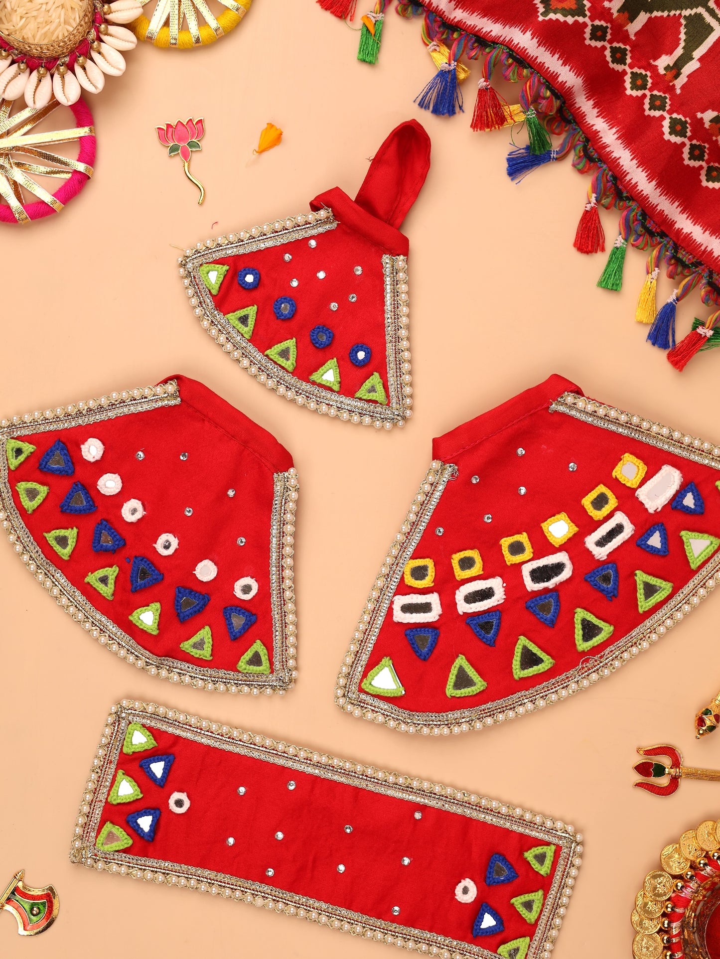 Rangilo Red Lehenga Odhni