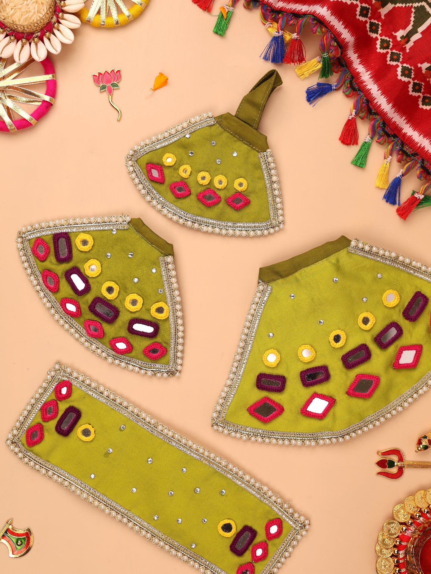 Garbo Green Lehenga Odhni