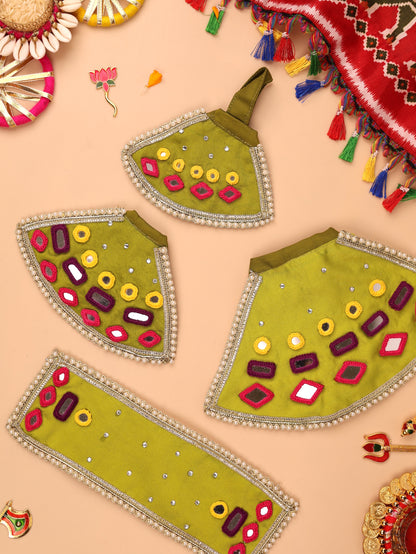 Garbo Green Lehenga Odhni