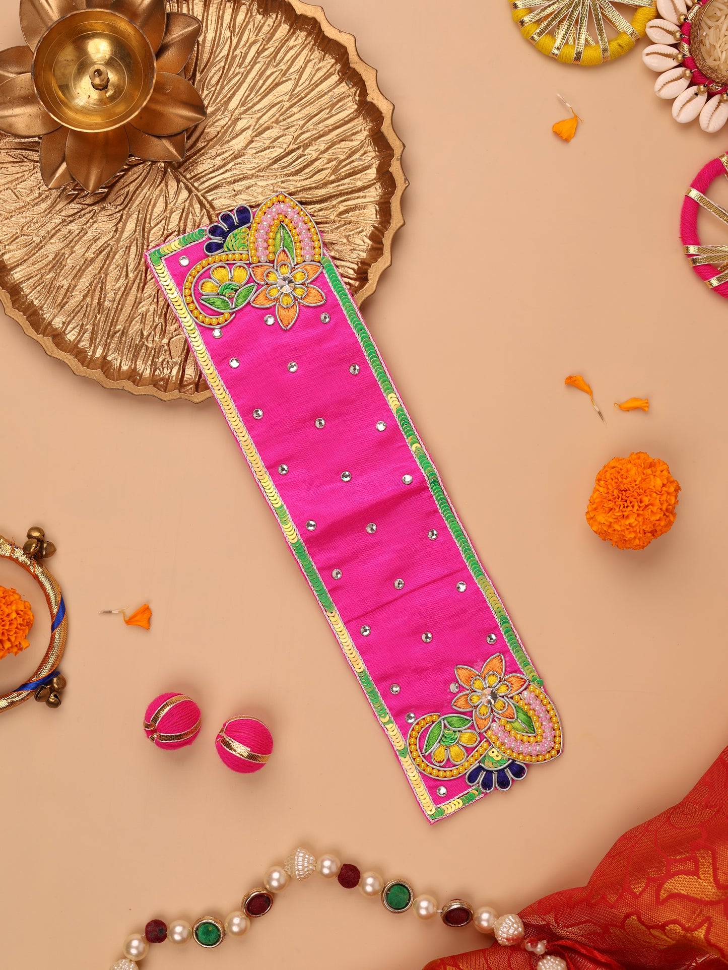 Indradhanu Magenta Odhni