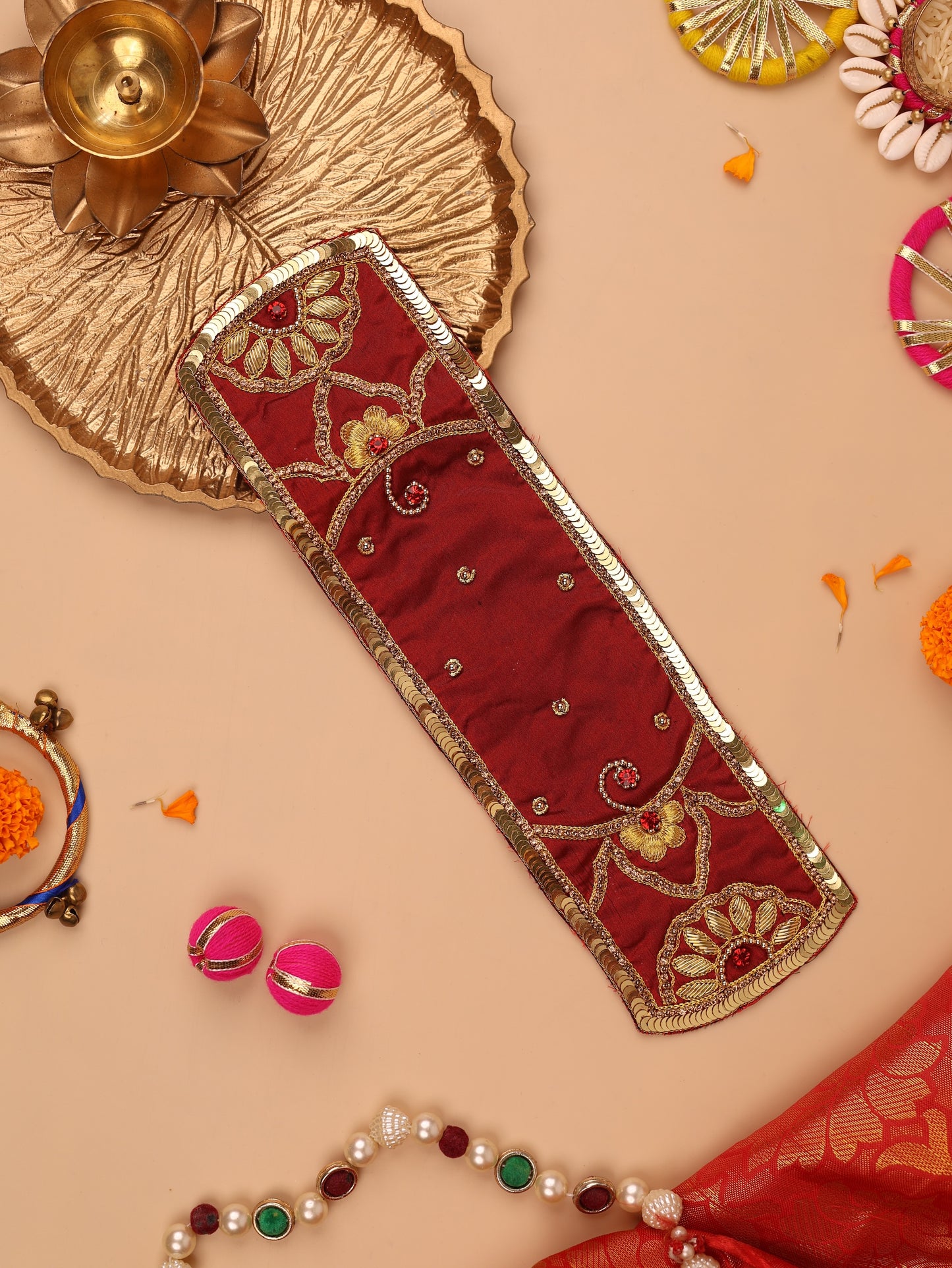 Divya Raas Maroon Odhni