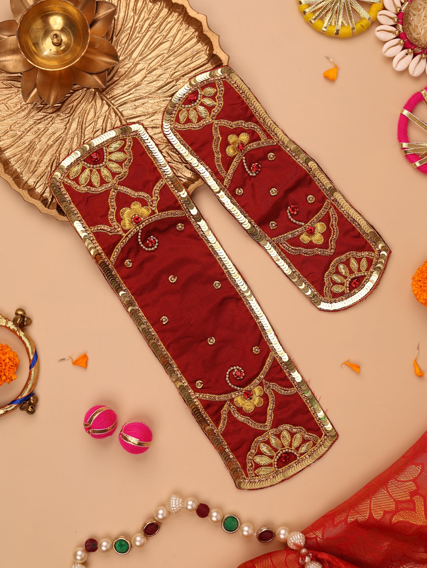 Divya Raas Maroon Odhni