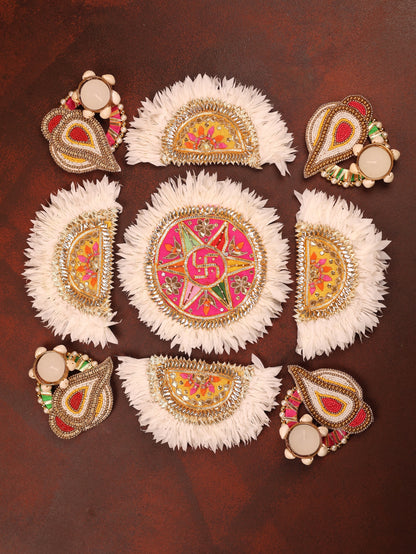 Shankhdeep Rangoli - Set of 9pcs