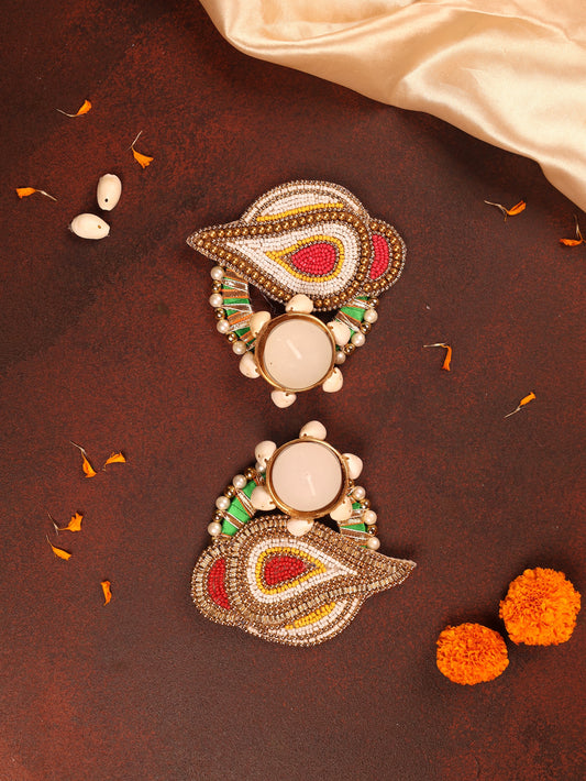 Shankhdeep T-Light Holders - Set of 2pcs
