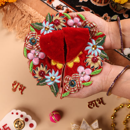 Raghukul Red Velvet Laddu Gopal Poshak