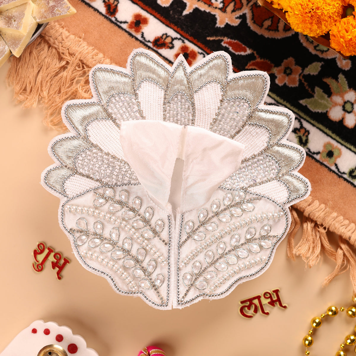 Sharad White Laddu Gopal Poshak