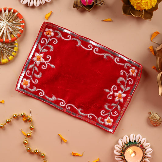 Gulab Kunj Red Velvet Aasan 6”x9”