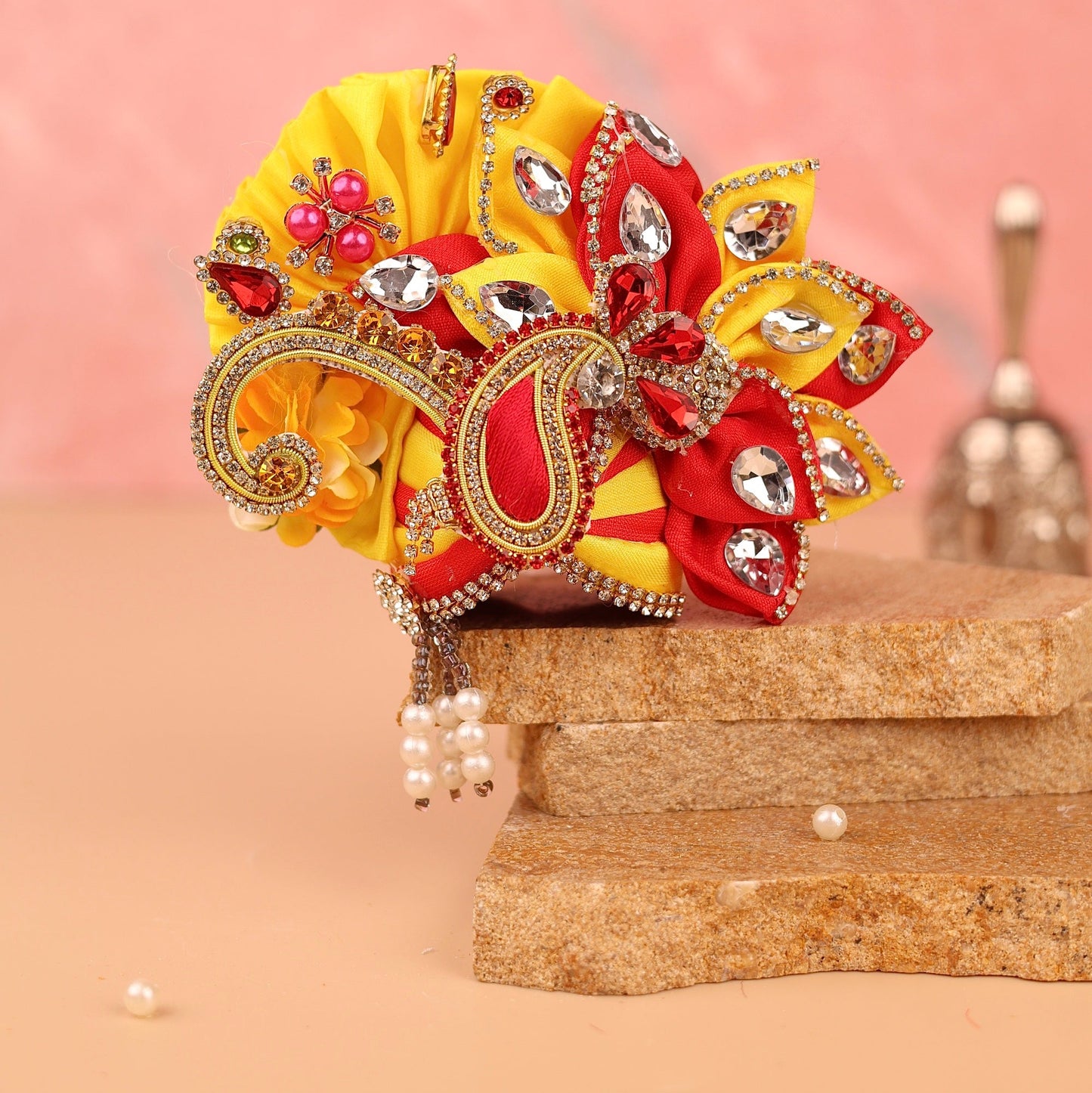 Paisley Red Pagdi - 6 No. Laddu Gopal