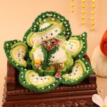 Tulsiya Green Wool Laddu Gopal Poshak 2 Pc Set