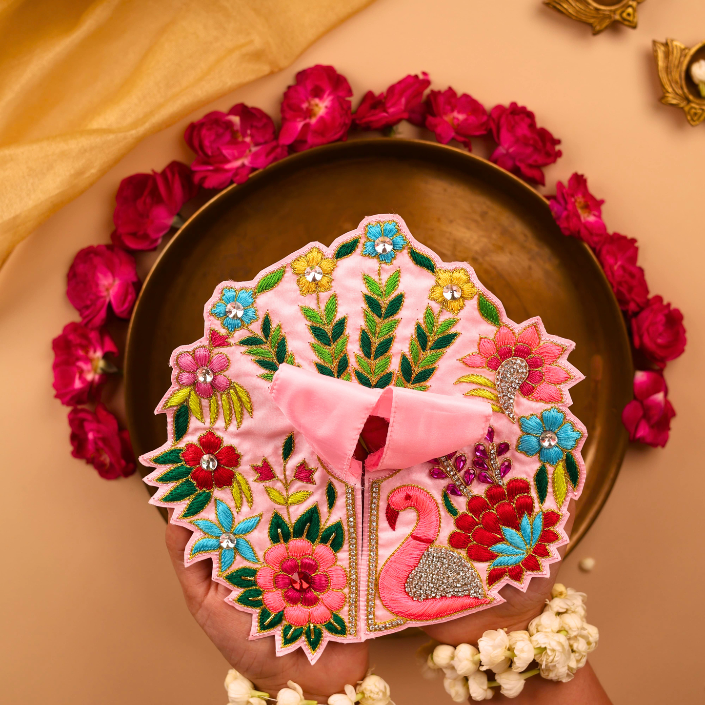 Kusum Sarovar Pink Laddu Gopal Poshak