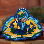 Kite Blue Wool Laddu Gopal Poshak 3 Pc Set