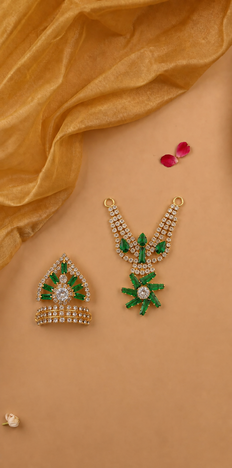 Ratnavi Laddu Gopal Mukut & Mala Set
