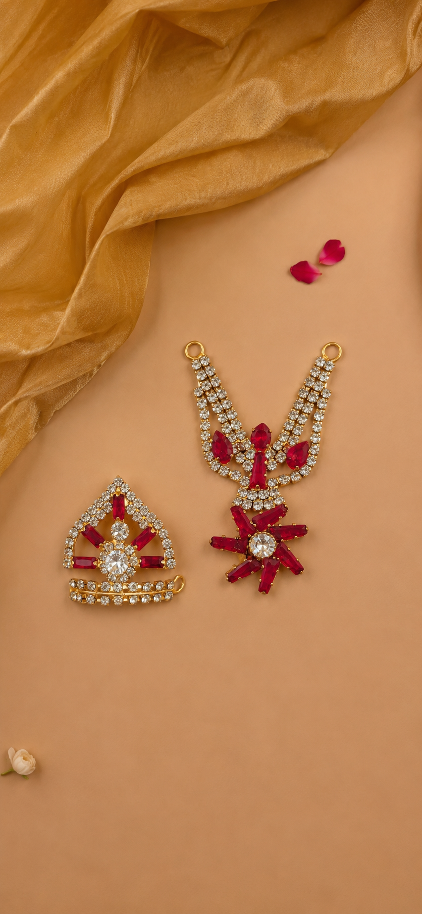 Ratnavi Laddu Gopal Mukut & Mala Set