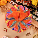 Suryavanshi Orange Velvet Laddu Gopal Poshak