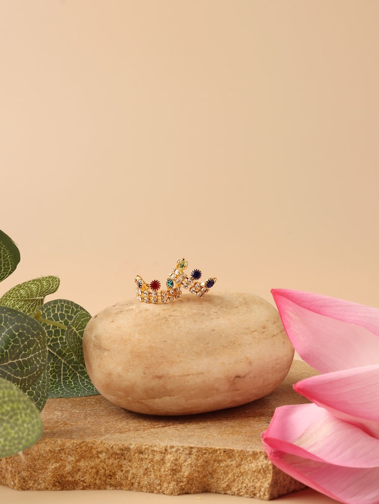 Embellished golden bangles for Laddu Gopal’s hands