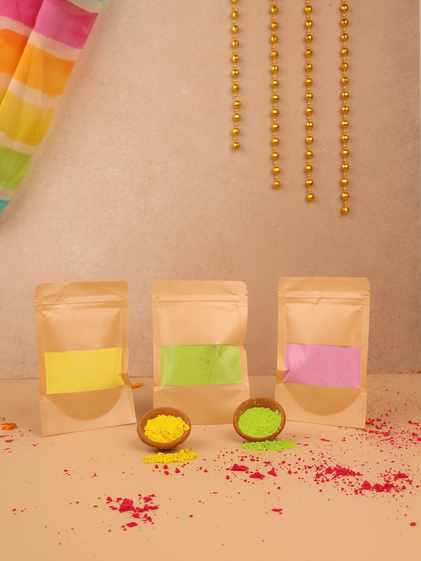 Natural Holi Colours for Pooja (Pack of 3)