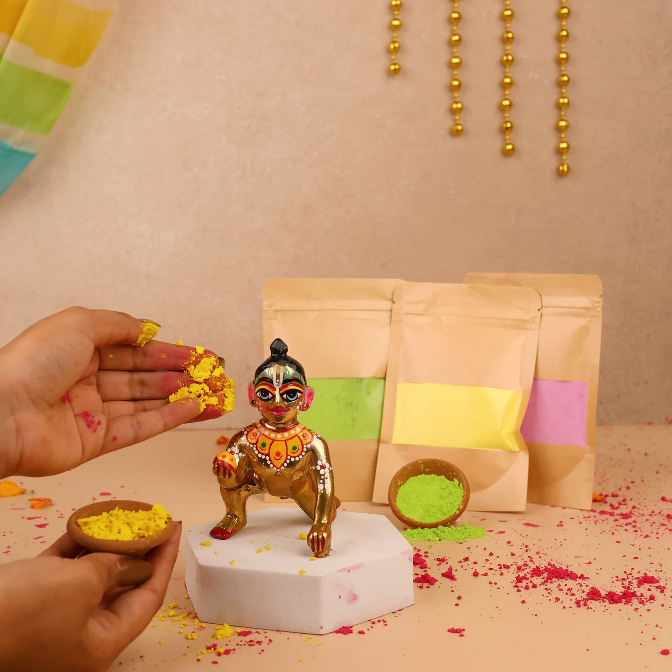 Holi Seva Combo - Poshak, Pagdi & Pooja Gulaal