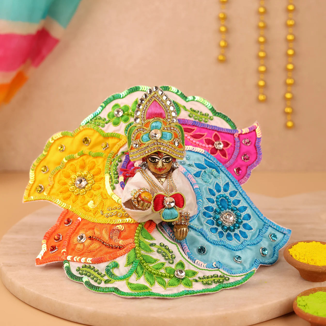 Holi Seva Combo - Poshak, Pagdi & Pooja Gulaal