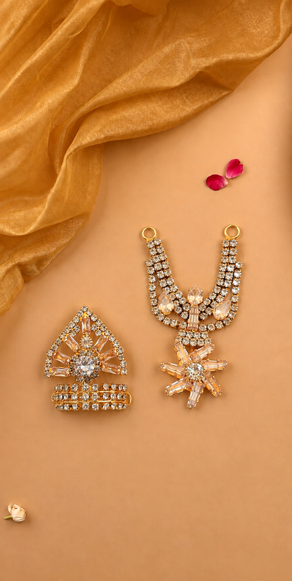 Ratnavi Laddu Gopal Mukut & Mala Set