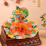 Orange Mulmul Cotton Laddu Gopal Poshak