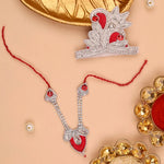 Saawan Sugandh Red Mukut & Mala Set