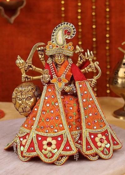 Madhur Leela Orange Lehenga Patka
