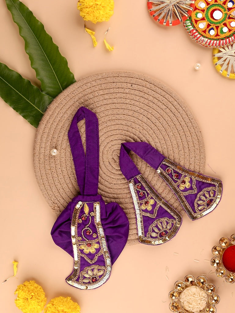 Divya Raas Purple Dhoti Patka for Gaur Nitai