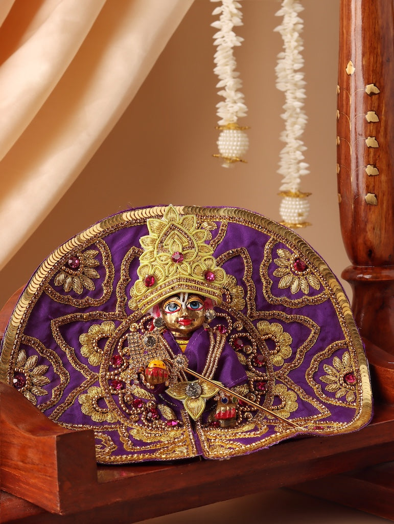 Divya Raas Purple Laddu Gopal Poshak & Shringar Set