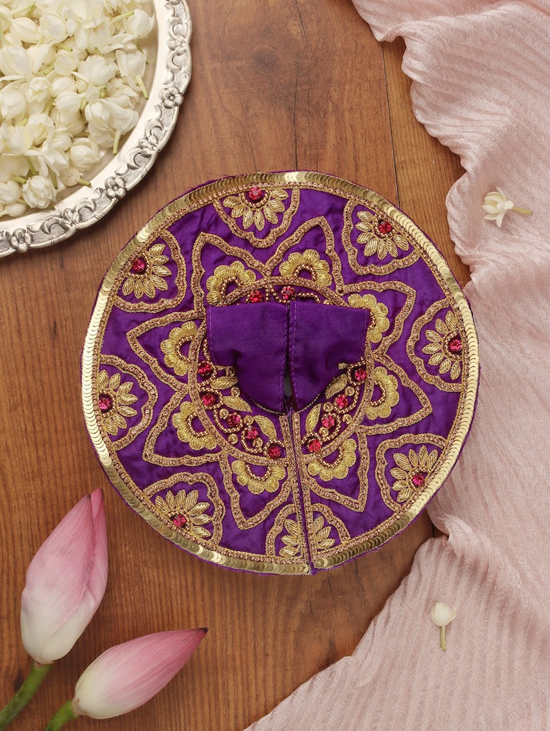 Divya Raas Purple Laddu Gopal Poshak & Shringar Set