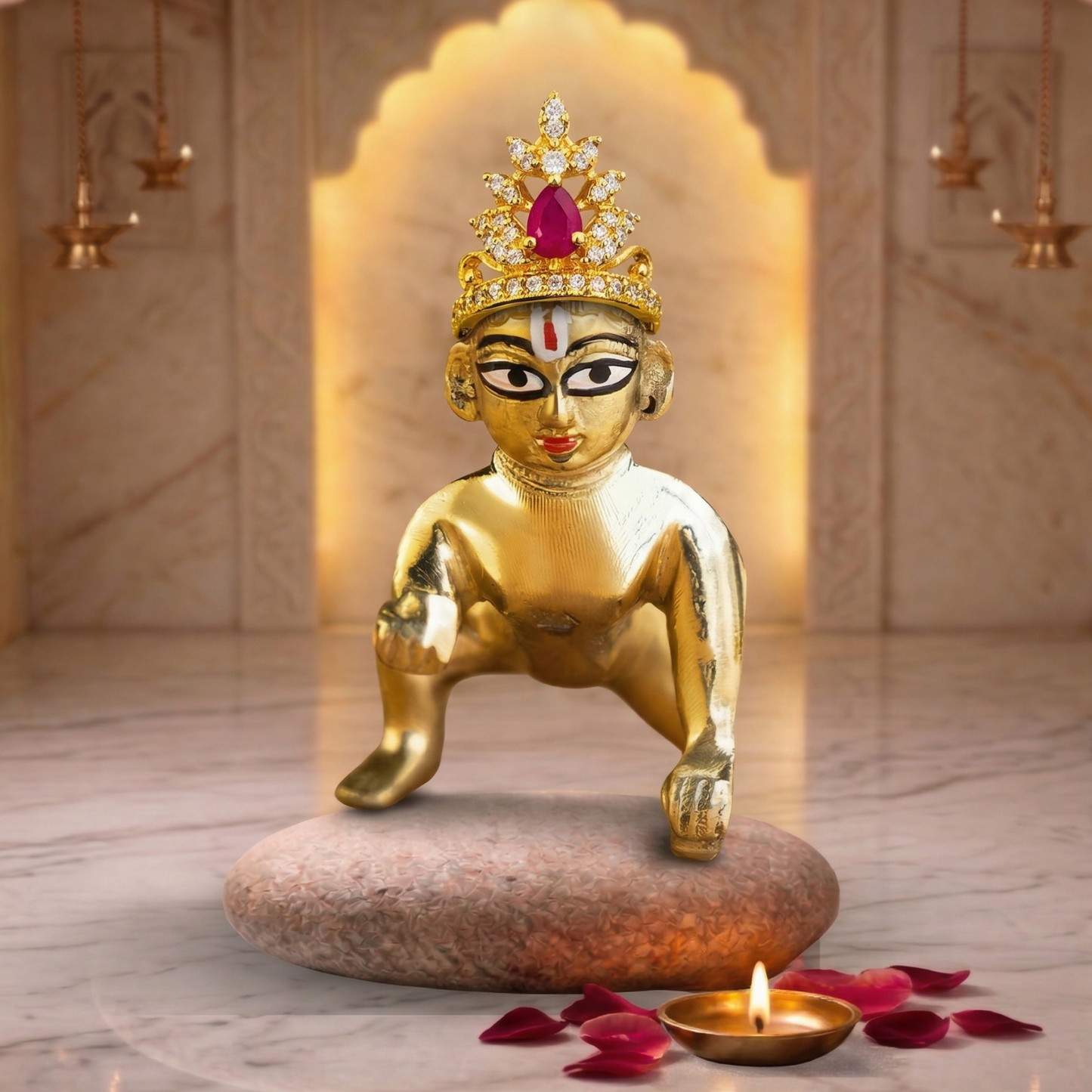 Angoor Laddu Gopal Mukut - Size 0