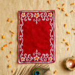 Gulab Kunj Red Velvet Aasan 6”x9”