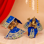 Saawan Sugandh Royal Blue Lehenga Dhoti with Patka