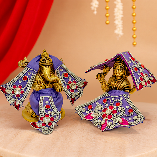 Pushp Mala Lavender Lehenga Dhoti with Patka