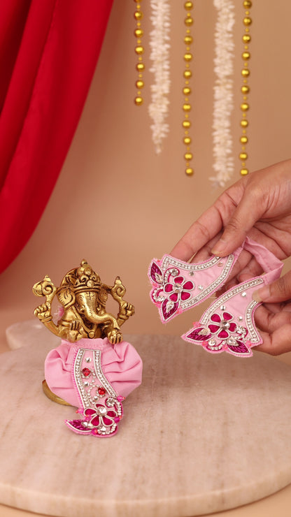 Pushp Mala Pink Dhoti Patka