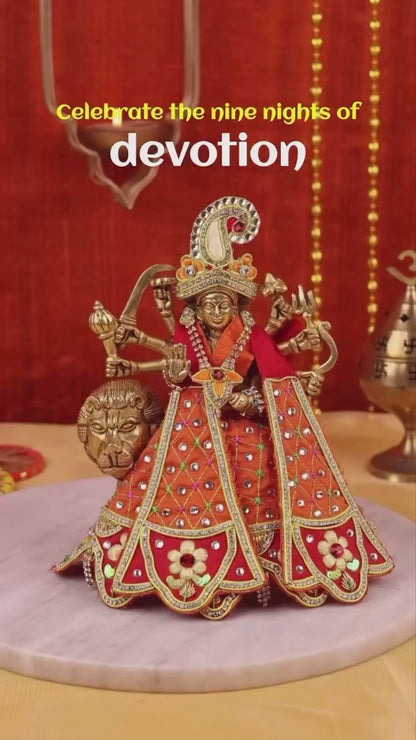 Madhur Leela Orange Lehenga Patka