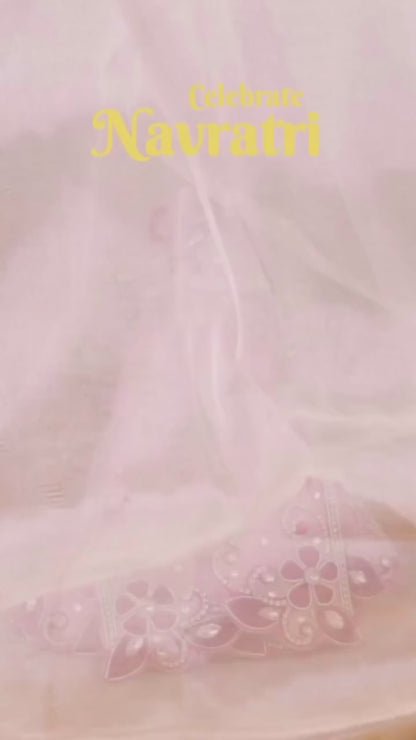 Pushp Mala Pink Lehenga Patka