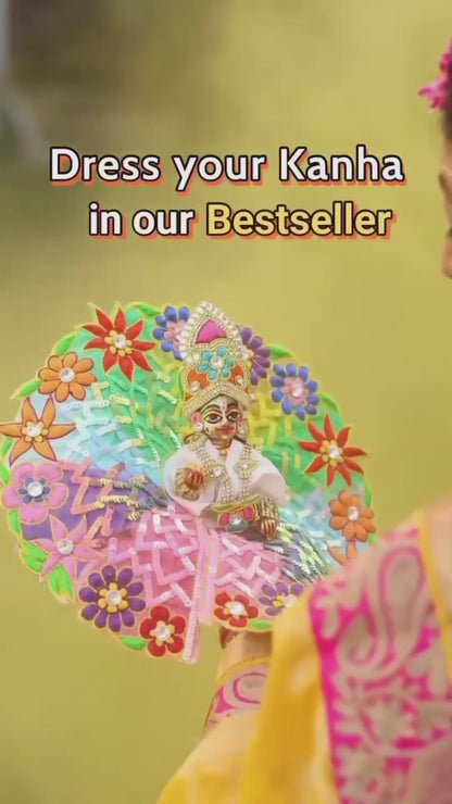 Pushpavan Handpainted Multicolor Ladoo Gopal Poshak