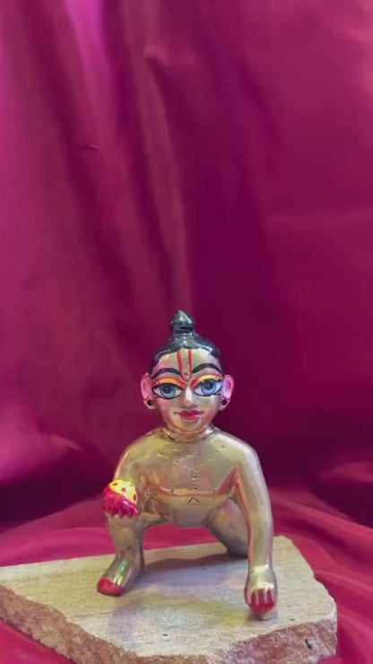 Makhan Chor Teal Mukut & Mala Set